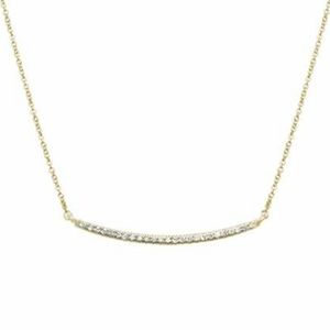 .16ct 14kt yellow gold diamond trendy bard pendant